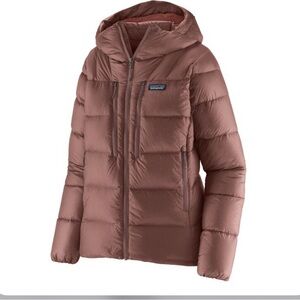 Patagonia Fitz Roy 800 Fill Down Hoody Jacket Women's XL  rusty brown